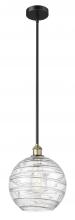 Innovations Lighting 616-1S-BAB-G1213-12 - Athens Deco Swirl - 1 Light - 12 inch - Black Antique Brass - Cord hung - Mini Pendant