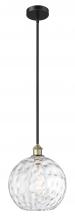 Innovations Lighting 616-1S-BAB-G1215-12 - Athens Water Glass - 1 Light - 12 inch - Black Antique Brass - Cord hung - Mini Pendant
