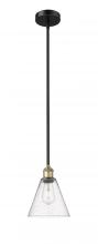 Innovations Lighting 616-1S-BAB-GBC-84-LED - Berkshire - 1 Light - 8 inch - Black Antique Brass - Cord hung - Mini Pendant