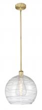 Innovations Lighting 616-1S-BB-G1213-14 - Athens Deco Swirl - 1 Light - 14 inch - Brushed Brass - Cord hung - Pendant