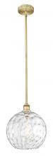 Innovations Lighting 616-1S-BB-G1215-12 - Athens Water Glass - 1 Light - 12 inch - Brushed Brass - Cord hung - Mini Pendant