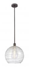 Innovations Lighting 616-1S-OB-G1213-14 - Athens Deco Swirl - 1 Light - 14 inch - Oil Rubbed Bronze - Cord hung - Pendant