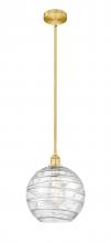 Innovations Lighting 616-1S-SG-G1213-12 - Athens Deco Swirl - 1 Light - 12 inch - Satin Gold - Cord hung - Mini Pendant