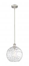 Innovations Lighting 616-1S-SN-G1215-12 - Athens Water Glass - 1 Light - 12 inch - Brushed Satin Nickel - Cord hung - Mini Pendant