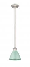 Innovations Lighting 616-1S-SN-MBD-75-SF - Plymouth - 1 Light - 8 inch - Brushed Satin Nickel - Cord hung - Mini Pendant
