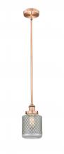 Innovations Lighting 616-1SH-AC-G262 - Stanton - 1 Light - 6 inch - Antique Copper - Cord hung - Mini Pendant