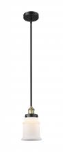 Innovations Lighting 616-1SH-BAB-G181 - Canton - 1 Light - 6 inch - Black Antique Brass - Cord hung - Mini Pendant