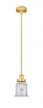 Innovations Lighting 616-1SH-SG-G182 - Canton - 1 Light - 6 inch - Satin Gold - Cord hung - Mini Pendant