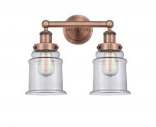 Innovations Lighting 616-2W-AC-G182 - Canton - 2 Light - 15 inch - Antique Copper - Bath Vanity Light