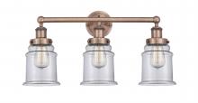 Innovations Lighting 616-3W-AC-G182 - Canton - 3 Light - 24 inch - Antique Copper - Bath Vanity Light