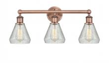 Innovations Lighting 616-3W-AC-G275 - Conesus - 3 Light - 24 inch - Antique Copper - Bath Vanity Light