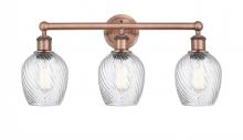Innovations Lighting 616-3W-AC-G292 - Salina - 3 Light - 24 inch - Antique Copper - Bath Vanity Light