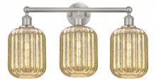 Innovations Lighting 616-3W-SN-G460-7ME - Preston Cylinder - 3 Light - 25 inch - Brushed Satin Nickel - Bath Vanity Light