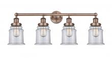 Innovations Lighting 616-4W-AC-G182 - Canton - 4 Light - 33 inch - Antique Copper - Bath Vanity Light