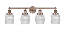 Innovations Lighting 616-4W-AC-G302 - Colton - 4 Light - 33 inch - Antique Copper - Bath Vanity Light