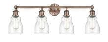 Innovations Lighting 616-4W-AC-G394 - Ellery - 4 Light - 32 inch - Antique Copper - Bath Vanity Light