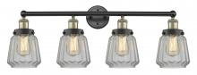 Innovations Lighting 616-4W-BAB-G142 - Chatham - 4 Light - 34 inch - Black Antique Brass - Bath Vanity Light