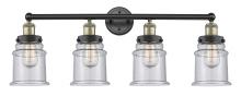 Innovations Lighting 616-4W-BAB-G184 - Canton - 4 Light - 33 inch - Black Antique Brass - Bath Vanity Light
