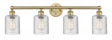 Innovations Lighting 616-4W-BB-G112C-5CL - Cobbleskill - 4 Light - 32 inch - Brushed Brass - Bath Vanity Light