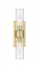 Innovations Lighting 617-2W-BB-G617-8CL - Boreas - 2 Light - 18 inch - Brushed Brass - Bath Vanity Light