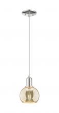 Innovations Lighting 716-1P-PN-G128-6 - Athens - 1 Light - 6 inch - Polished Nickel - Cord hung - Mini Pendant