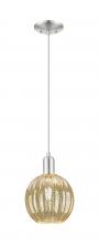 Innovations Lighting 716-1P-SN-G458-7ME - Preston - 1 Light - 6 inch - Brushed Satin Nickel - Cord hung - Mini Pendant