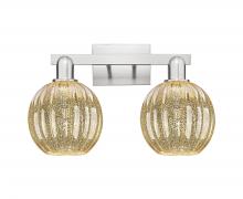 Innovations Lighting 716-2W-SN-G458-7ME - Preston Globe - 2 Light - 16 inch - Brushed Satin Nickel - Bath Vanity Light
