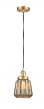 Innovations Lighting 916-1P-SG-G146 - Chatham - 1 Light - 6 inch - Satin Gold - Cord hung - Mini Pendant