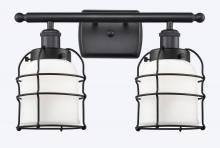 Innovations Lighting 916-2W-BK-G51-CE - Bell Cage - 2 Light - 16 inch - Matte Black - Bath Vanity Light