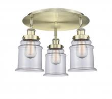 Innovations Lighting 916-3C-AB-G182 - Canton - 3 Light - 18 inch - Antique Brass - Flush Mount