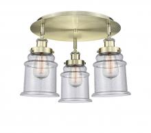Innovations Lighting 916-3C-AB-G184 - Whitney - 3 Light - 18 inch - Antique Brass - Flush Mount