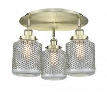 Innovations Lighting 916-3C-AB-G262 - Edison - 3 Light - 18 inch - Antique Brass - Flush Mount