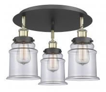 Innovations Lighting 916-3C-BAB-G182 - Canton - 3 Light - 18 inch - Black Antique Brass - Flush Mount