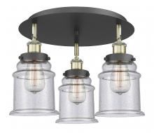 Innovations Lighting 916-3C-BAB-G184 - Whitney - 3 Light - 18 inch - Black Antique Brass - Flush Mount
