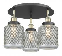 Innovations Lighting 916-3C-BAB-G262 - Edison - 3 Light - 18 inch - Black Antique Brass - Flush Mount