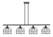 Innovations Lighting 916-4I-BK-G74-CE - Bell Cage - 4 Light - 48 inch - Matte Black - Stem Hung - Island Light