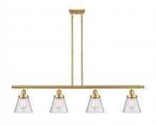 Innovations Lighting 916-4I-SG-G64 - Cone - 4 Light - 48 inch - Satin Gold - Stem Hung - Island Light