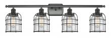 Innovations Lighting 916-4W-BK-G54-CE-LED - Bell Cage - 4 Light - 36 inch - Matte Black - Bath Vanity Light