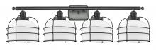 Innovations Lighting 916-4W-BK-G71-CE - Bell Cage - 4 Light - 36 inch - Matte Black - Bath Vanity Light