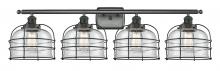 Innovations Lighting 916-4W-BK-G72-CE - Bell Cage - 4 Light - 36 inch - Matte Black - Bath Vanity Light
