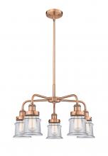 Innovations Lighting 916-5CR-AC-G182S - Canton - 5 Light - 23 inch - Antique Copper - Chandelier