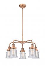Innovations Lighting 916-5CR-AC-G184S - Canton - 5 Light - 23 inch - Antique Copper - Chandelier