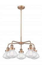 Innovations Lighting 916-5CR-AC-G322 - Olean - 5 Light - 25 inch - Antique Copper - Chandelier
