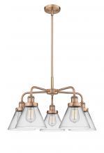 Innovations Lighting 916-5CR-AC-G42 - Cone - 5 Light - 26 inch - Antique Copper - Chandelier
