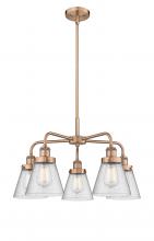 Innovations Lighting 916-5CR-AC-G64 - Cone - 5 Light - 24 inch - Antique Copper - Chandelier