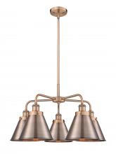Innovations Lighting 916-5CR-AC-M13-AC - Ballston Urban - 5 Light - 26 inch - Antique Copper - Chandelier