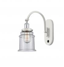 Innovations Lighting 918-1W-WPC-G184 - Canton - 1 Light - 7 inch - White Polished Chrome - Sconce