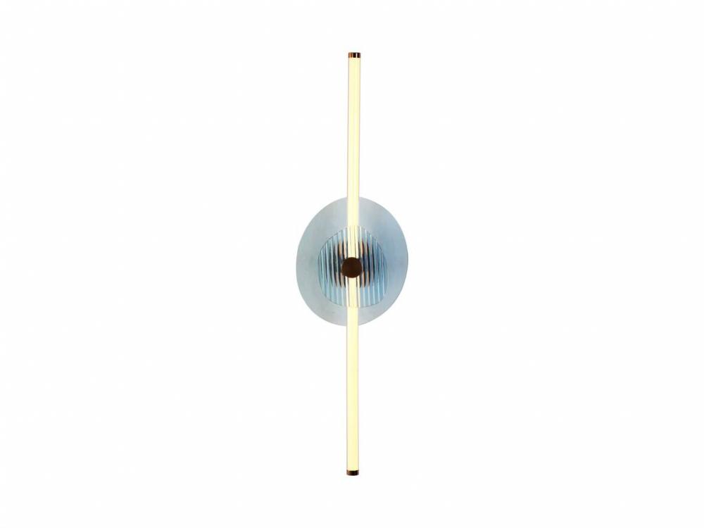 Colorella LED 39" Wall Sconce in Rose Gold with Hammered Blue Shade
