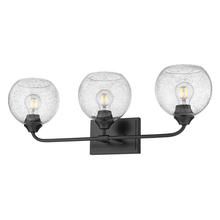 Golden 2120-BA3 BLK-GLOBE-SD - Ormond 3 Light Bath Vanity (with shades)