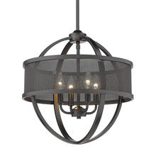 Golden 3167-4P BLK-BLK - Colson 4 Light Chandelier (with shade)